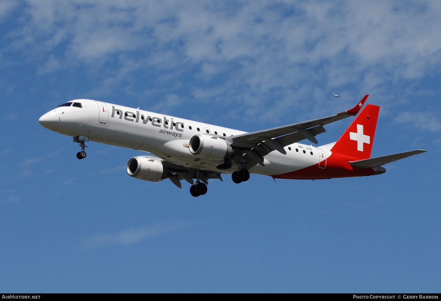 Aircraft Photo of HB-JVO | Embraer 190LR (ERJ-190-100LR) | Helvetic Airways | AirHistory.net #338781