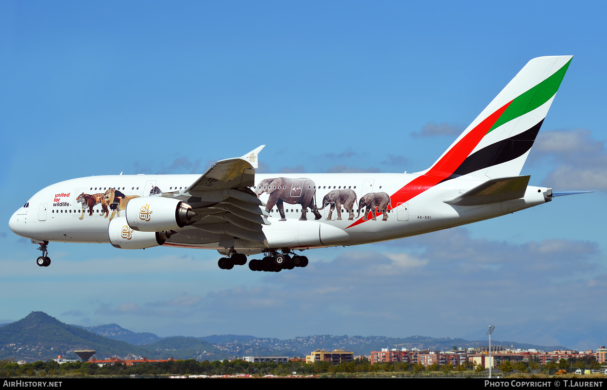 Aircraft Photo of A6-EEI | Airbus A380-861 | Emirates | AirHistory.net #338888