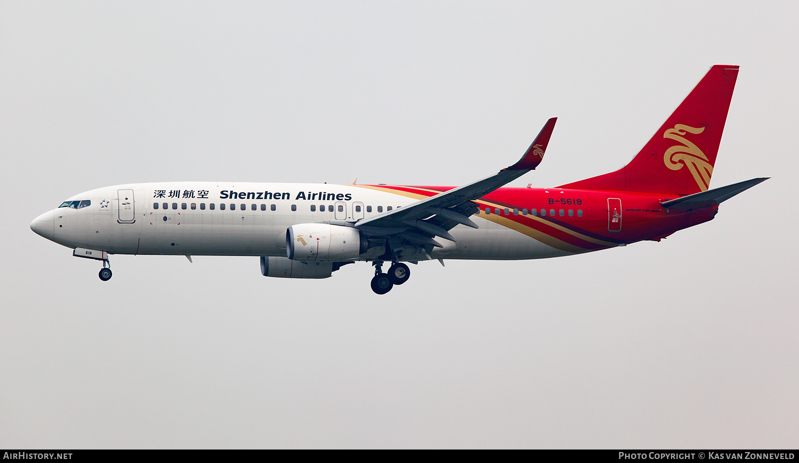 Aircraft Photo of B-5618 | Boeing 737-87L | Shenzhen Airlines | AirHistory.net #338891