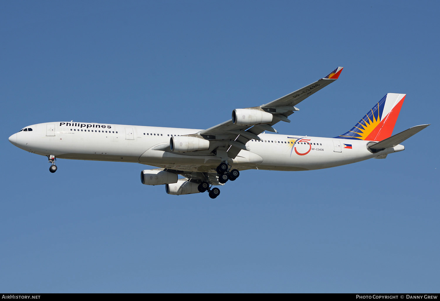 Aircraft Photo of RP-C3436 | Airbus A340-313X | Philippine Airlines | AirHistory.net #338981