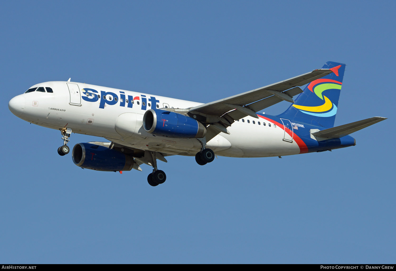 Aircraft Photo of N519NK | Airbus A319-132 | Spirit Airlines | AirHistory.net #338985