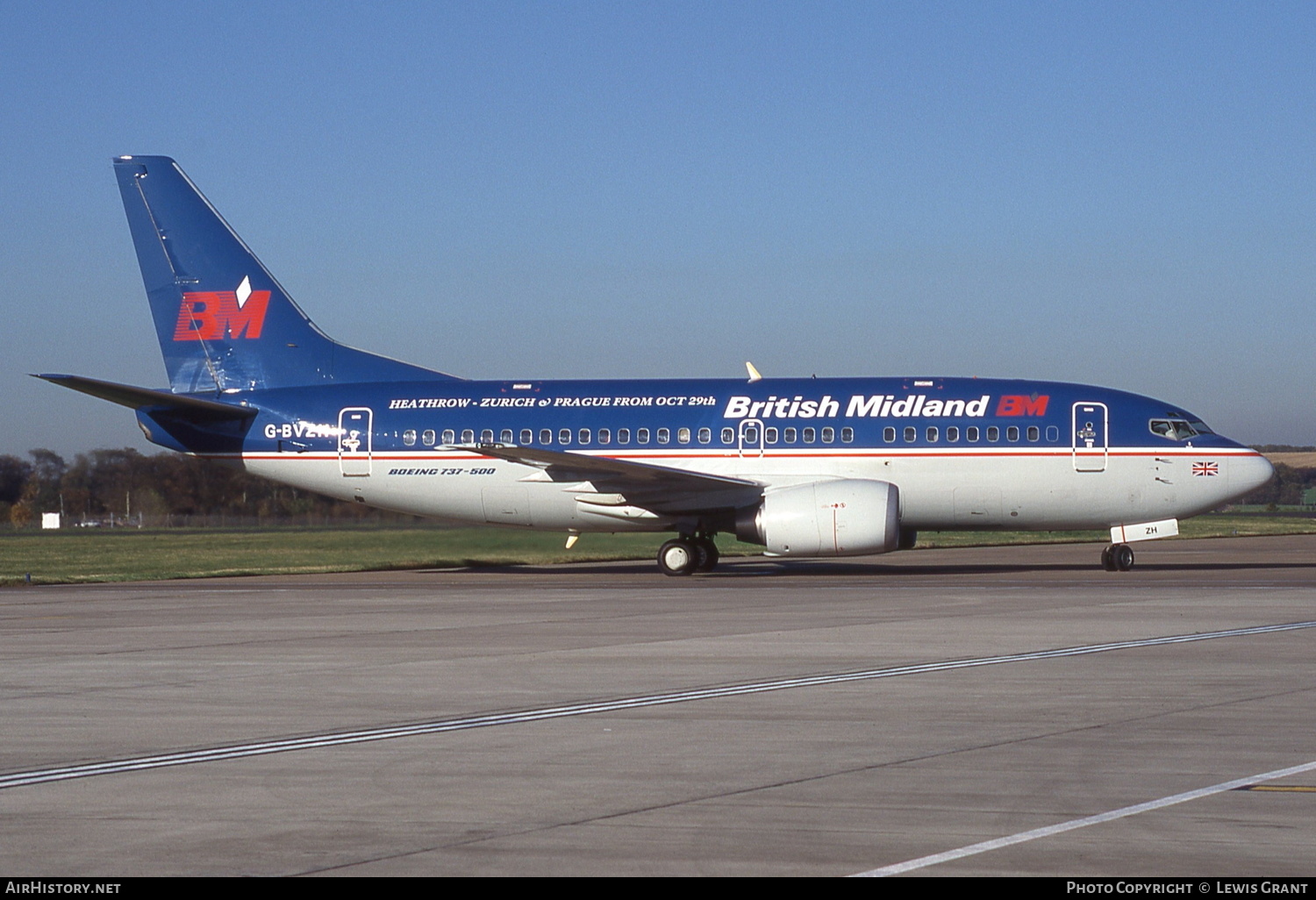 Aircraft Photo of G-BVZH | Boeing 737-5Q8 | British Midland Airways - BMA | AirHistory.net #339158