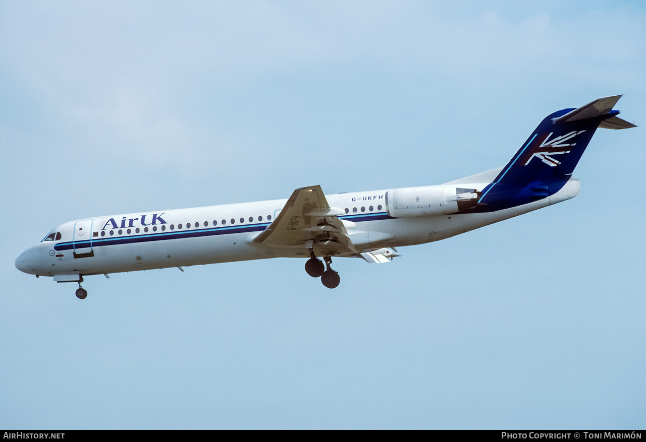Aircraft Photo of G-UKFH | Fokker 100 (F28-0100) | Air UK | AirHistory.net #339287