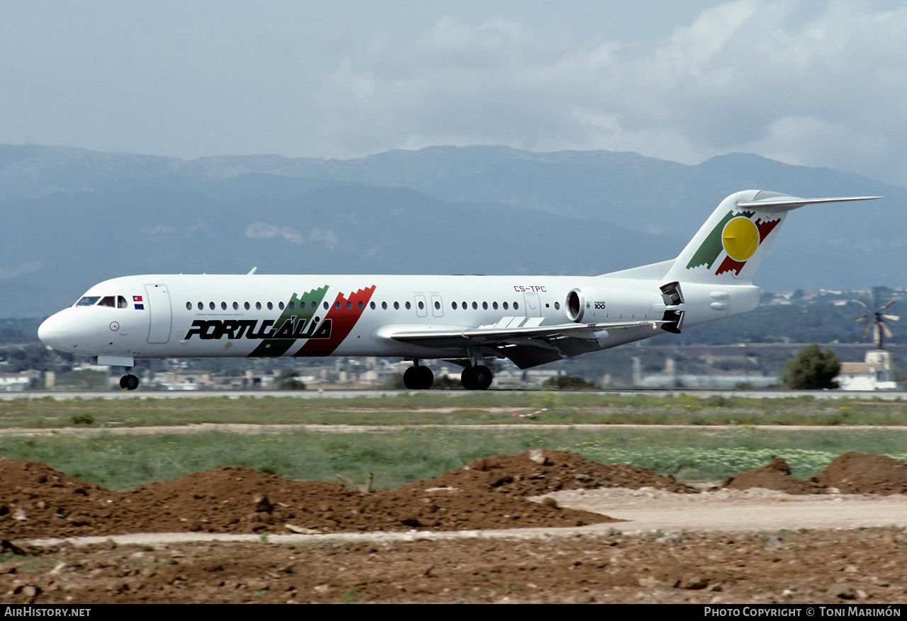 Aircraft Photo of CS-TPC | Fokker 100 (F28-0100) | Portugália Airlines - PGA | AirHistory.net #339290