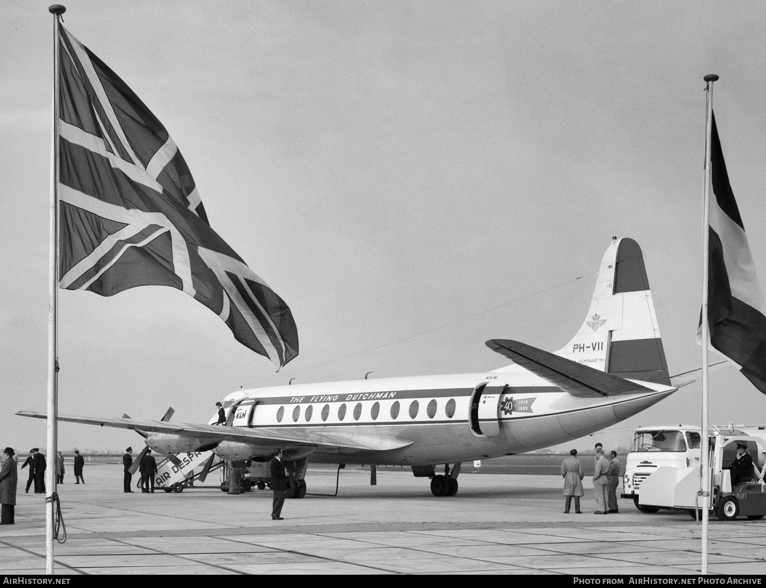 Aircraft Photo of PH-VII | Vickers 803 Viscount | KLM - Royal Dutch Airlines | AirHistory.net #339412