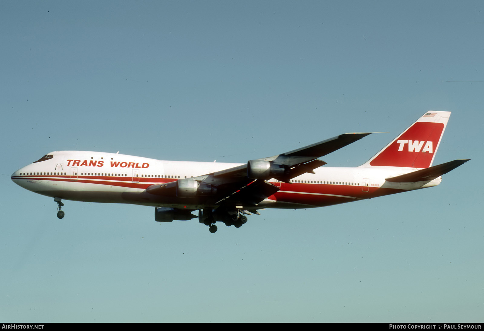 Aircraft Photo of N53116 | Boeing 747-131 | Trans World Airlines - TWA | AirHistory.net #339454