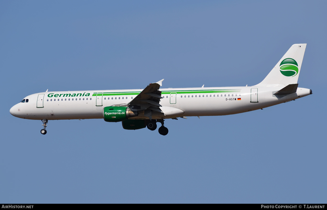 Aircraft Photo of D-ASTW | Airbus A321-211 | Germania | AirHistory.net #339478