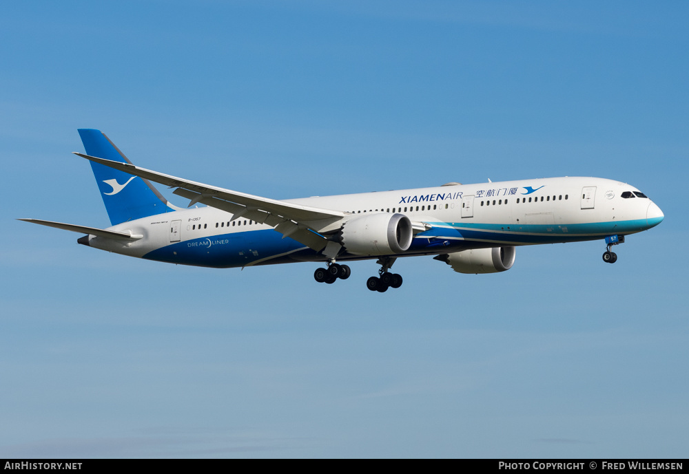 Aircraft Photo of B-1357 | Boeing 787-9 Dreamliner | Xiamen Airlines | AirHistory.net #339657