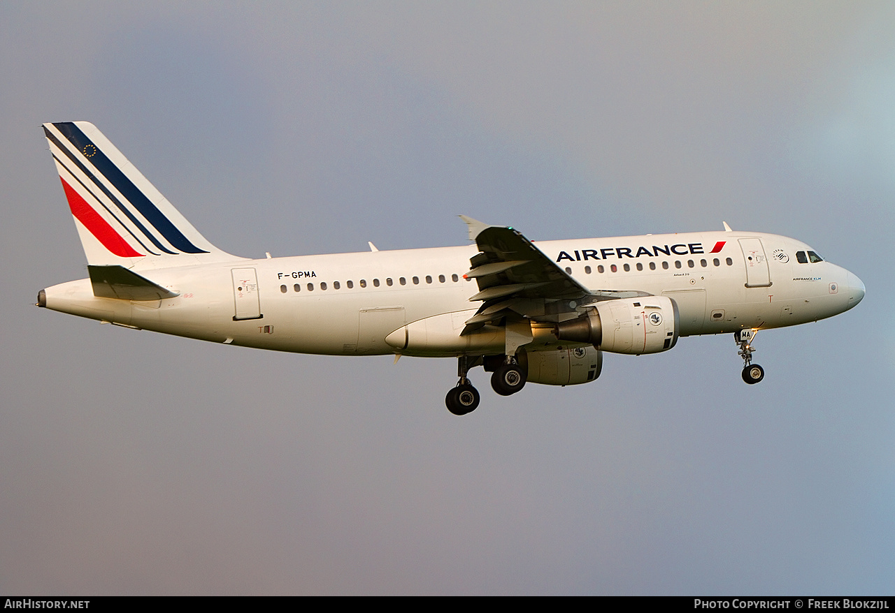 Aircraft Photo of F-GPMA | Airbus A319-113 | Air France | AirHistory.net #339888