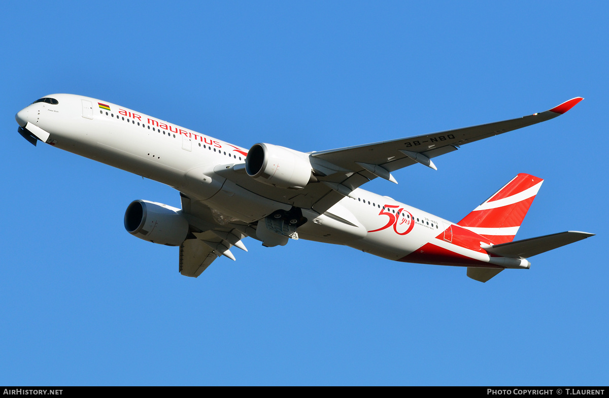 Aircraft Photo of 3B-NBQ | Airbus A350-941 | Air Mauritius | AirHistory.net #339946