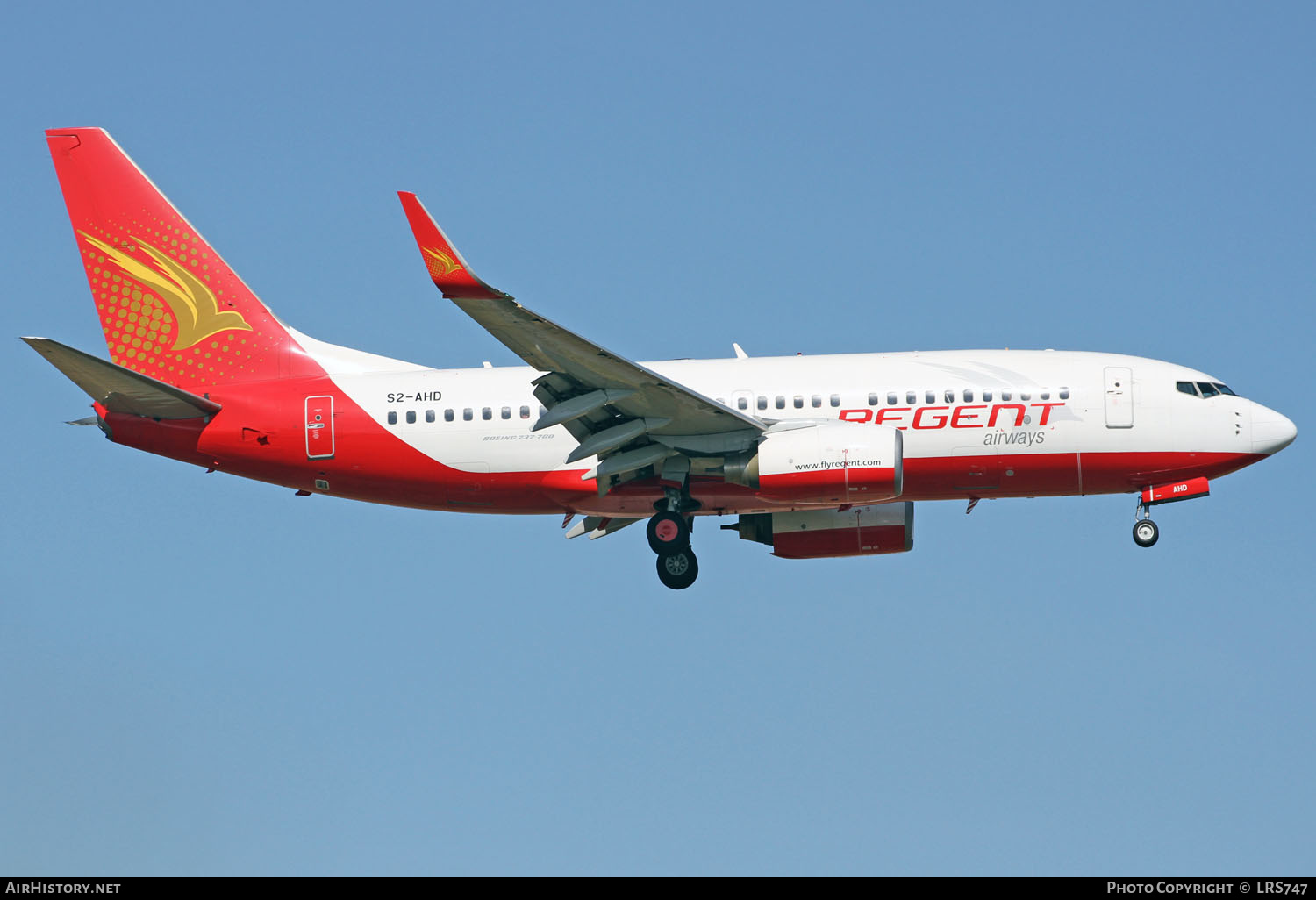 Aircraft Photo of S2-AHD | Boeing 737-7K5 | Regent Airways | AirHistory.net #340022