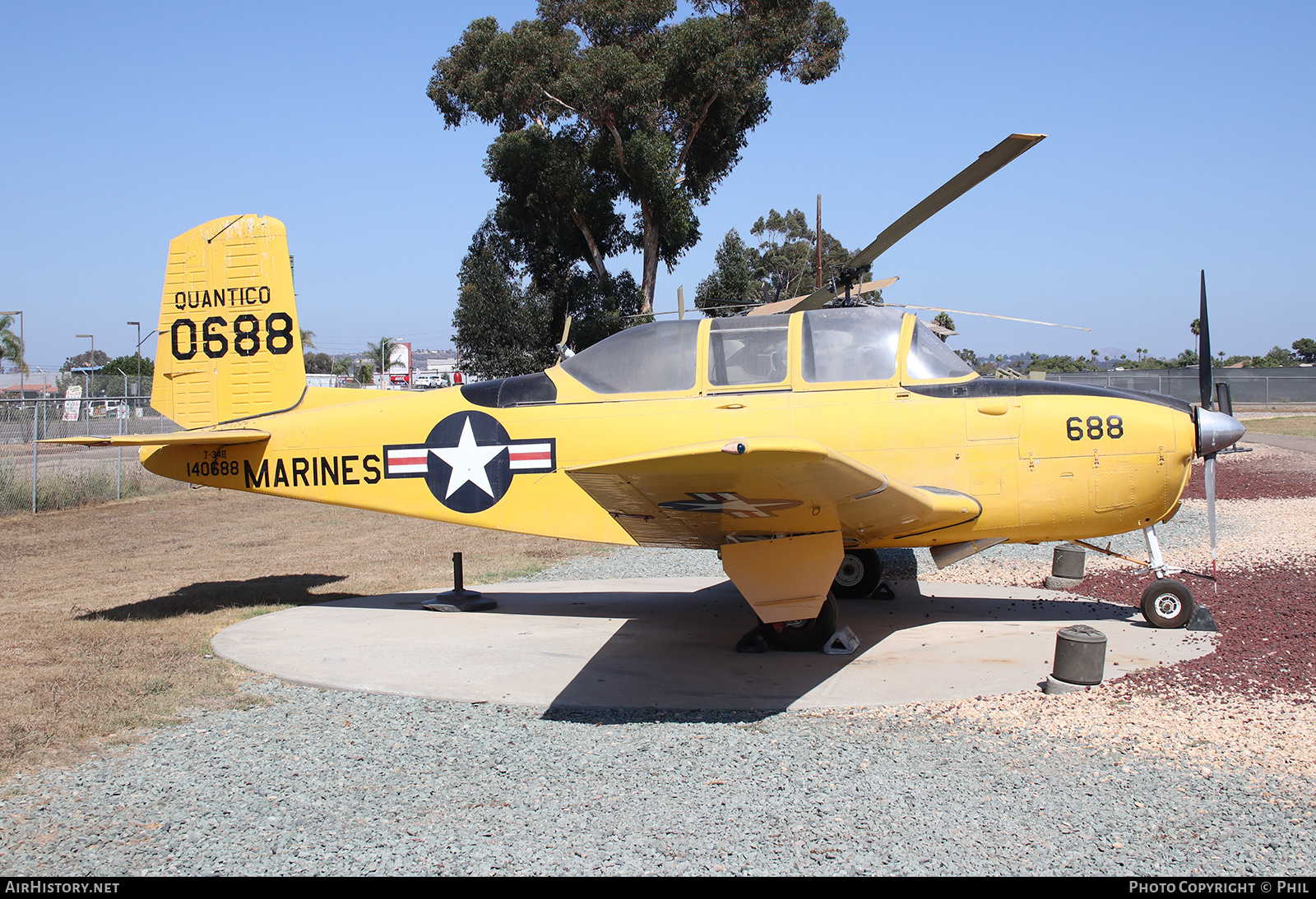 Aircraft Photo of 140688 / 0688 | Beech T-34B Mentor (D45) | USA - Marines | AirHistory.net #340153