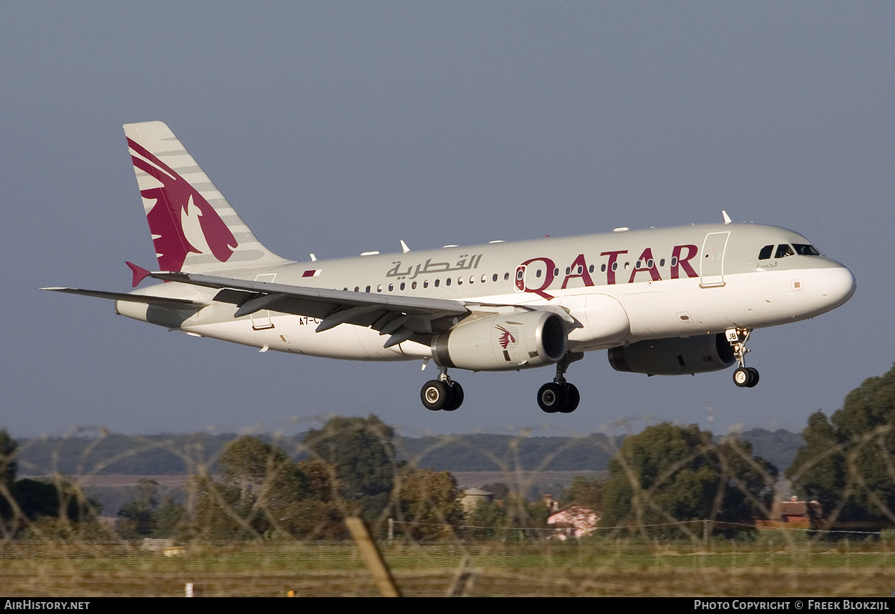 Aircraft Photo of A7-CJB | Airbus A319-133LR | Qatar Airways | AirHistory.net #340181