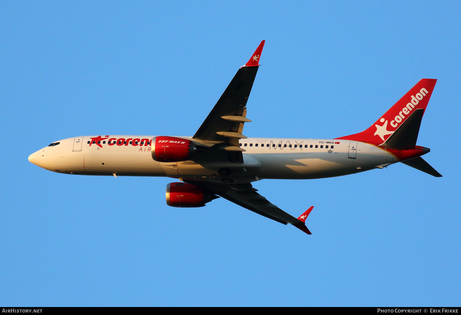 Aircraft Photo of TC-MKS | Boeing 737-8 Max 8 | Corendon Airlines | AirHistory.net #340244