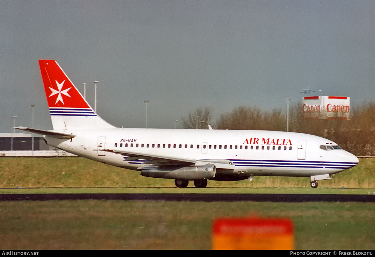 Aircraft Photo of ZK-NAH | Boeing 737-2Y5/Adv | Air Malta | AirHistory.net #340265