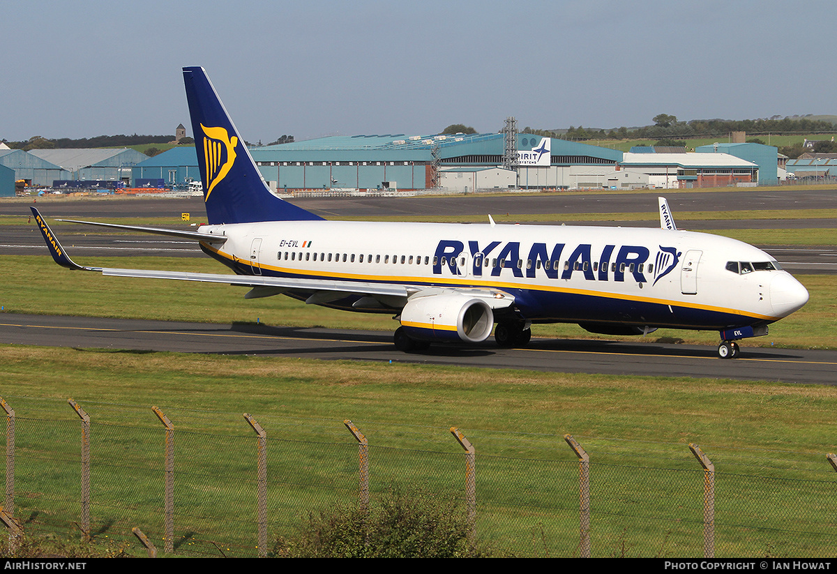 Aircraft Photo of EI-EVL | Boeing 737-8AS | Ryanair | AirHistory.net #340415