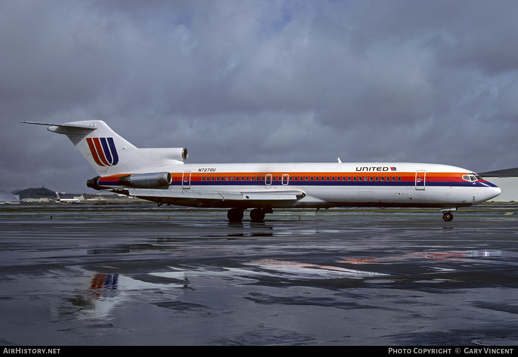 Aircraft Photo of N7270U | Boeing 727-222/Adv | United Airlines | AirHistory.net #340547