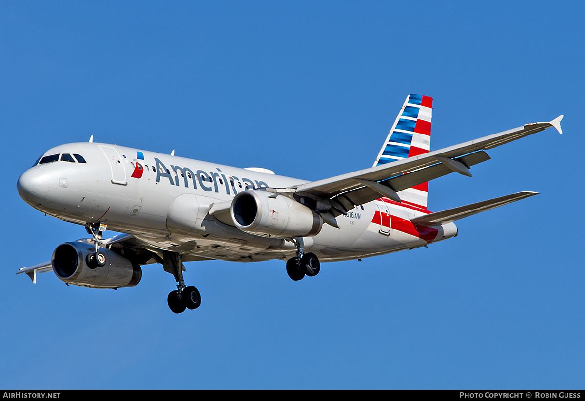Aircraft Photo of N816AW | Airbus A319-132 | American Airlines | AirHistory.net #340601