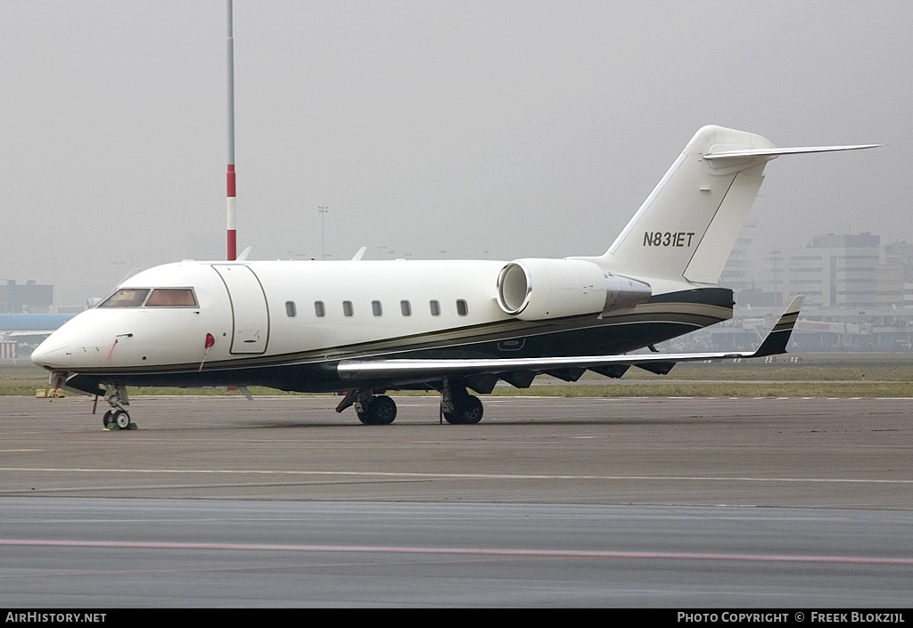 Aircraft Photo of N831ET | Bombardier Challenger 604 (CL-600-2B16) | AirHistory.net #340642