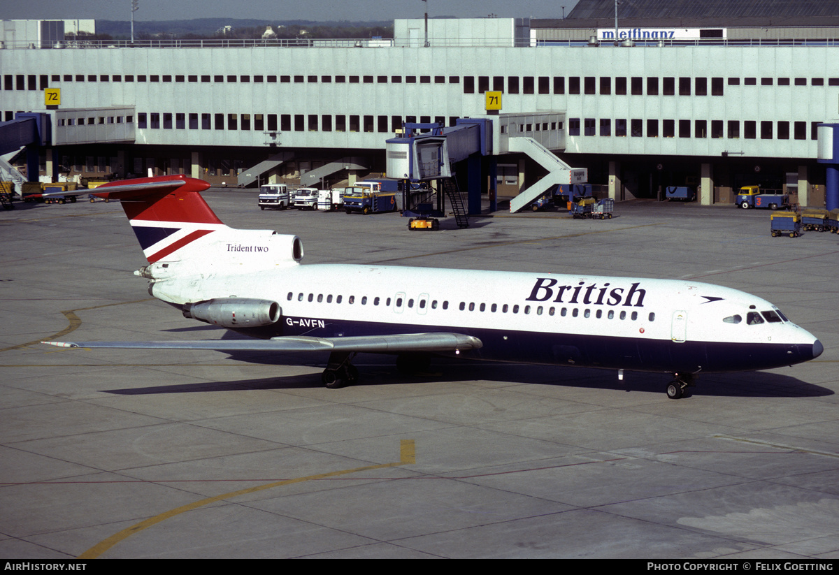 Aircraft Photo of G-AVFN | Hawker Siddeley HS-121 Trident 2E | British Airways | AirHistory.net #340679