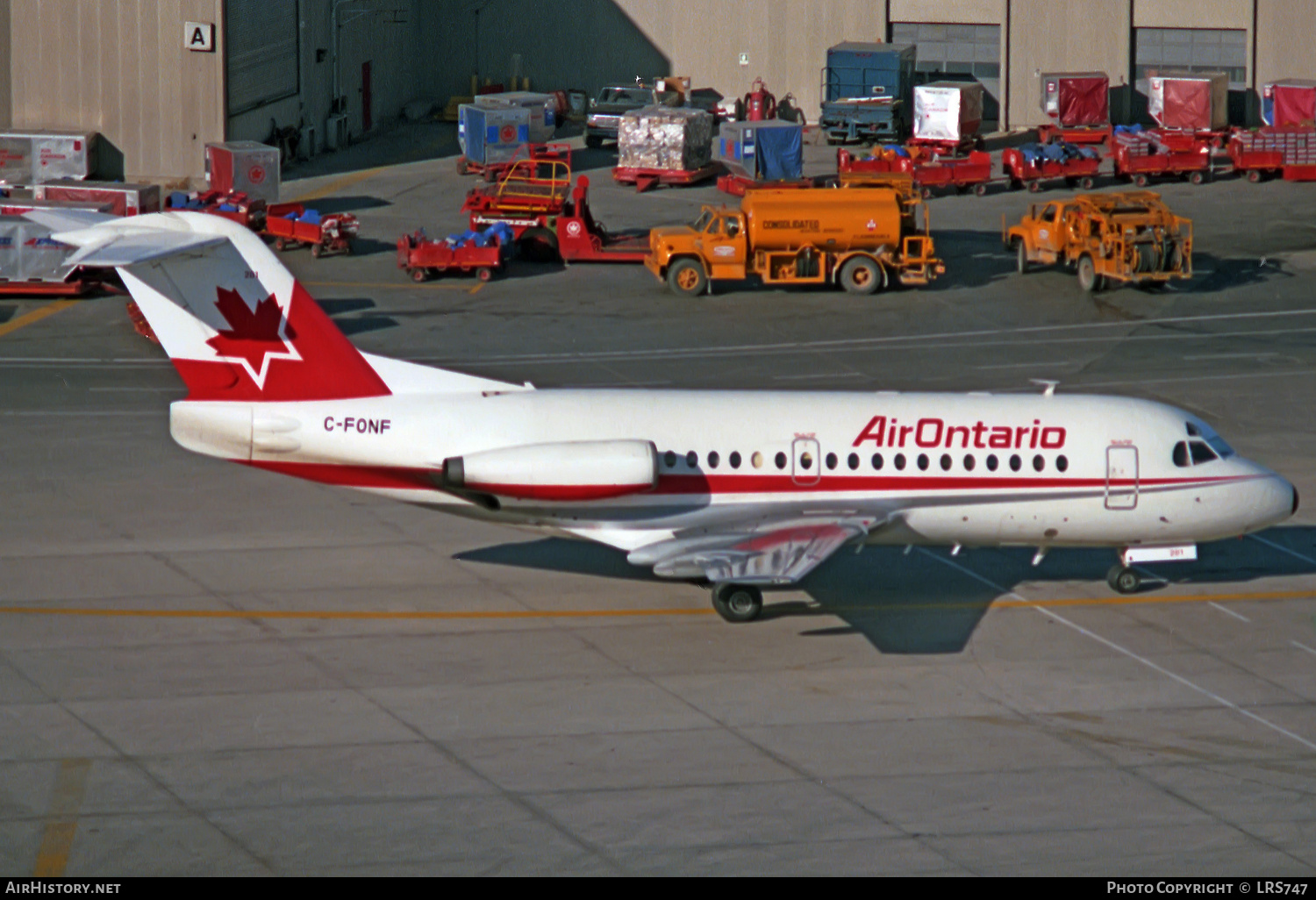 Aircraft Photo of C-FONF | Fokker F28-1000 Fellowship | Air Ontario | AirHistory.net #340680