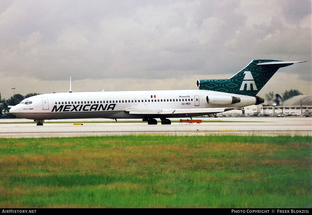 Aircraft Photo of XA-MEK | Boeing 727-264/Adv | Mexicana | AirHistory.net #340736