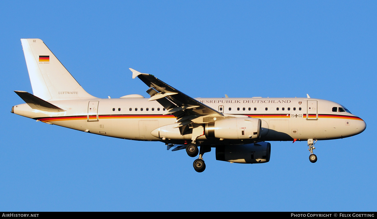 Aircraft Photo of 1502 | Airbus ACJ319 (A319-133/CJ) | Germany - Air Force | AirHistory.net #340844