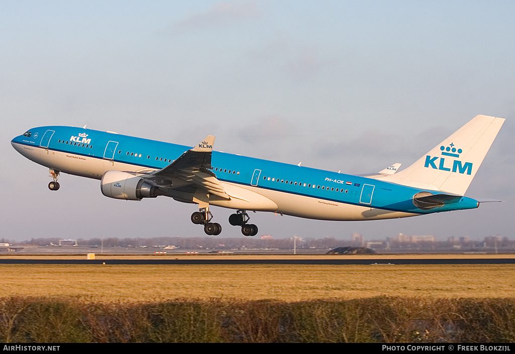 Aircraft Photo of PH-AOK | Airbus A330-203 | KLM - Royal Dutch Airlines | AirHistory.net #340853