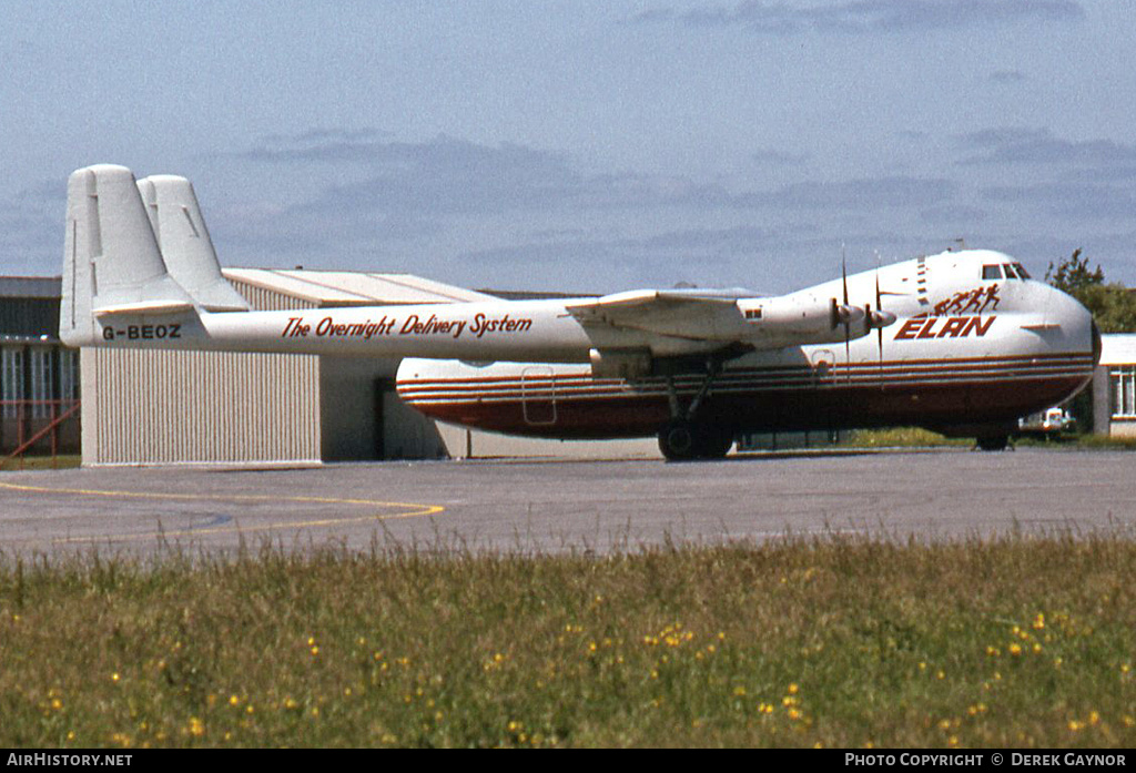 Aircraft Photo of G-BEOZ | Armstrong Whitworth AW-650 Argosy 101 | Elan Overnight Delivery System | AirHistory.net #341124