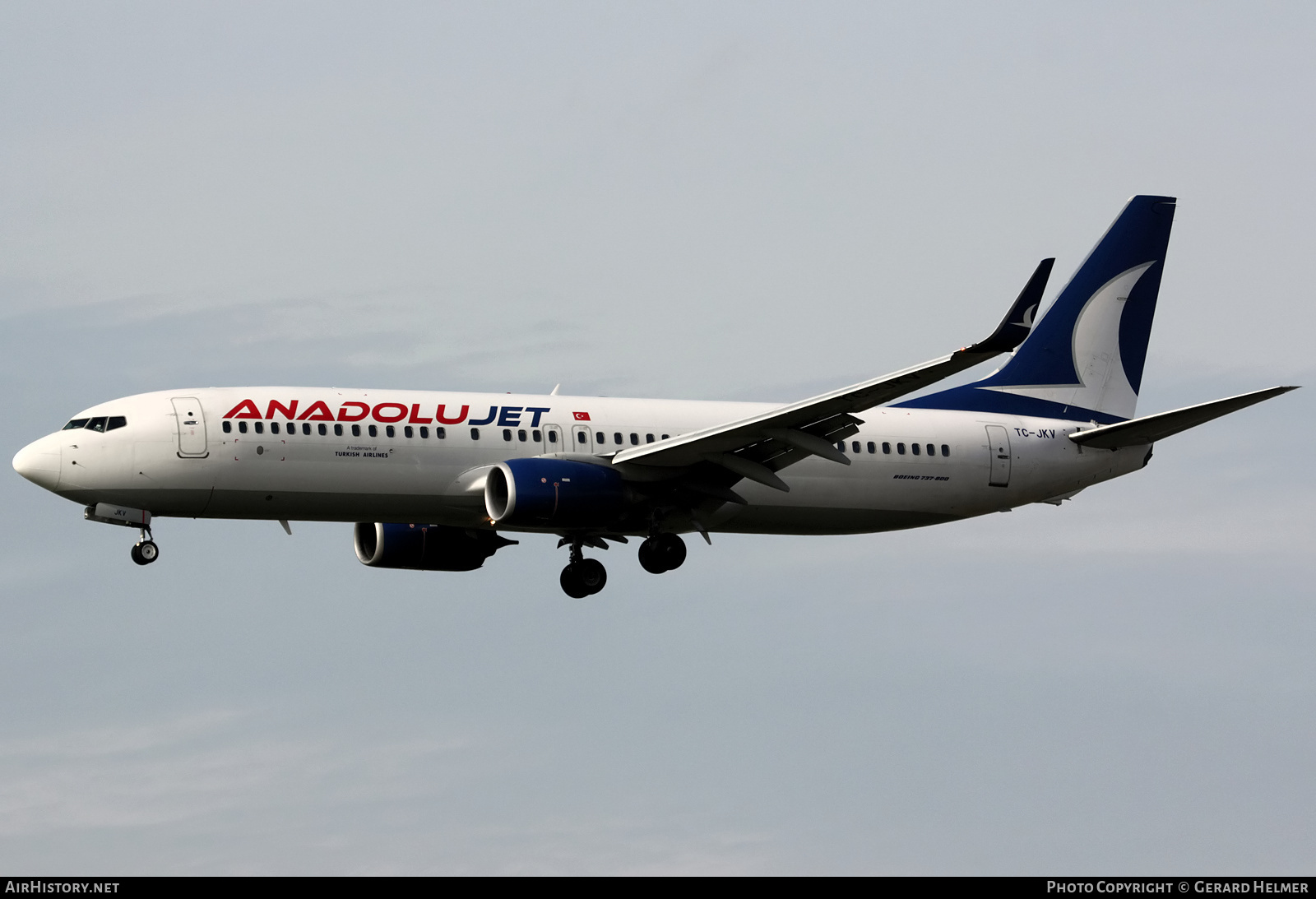Aircraft Photo of TC-JKV | Boeing 737-8Q8 | AnadoluJet | AirHistory.net #341152