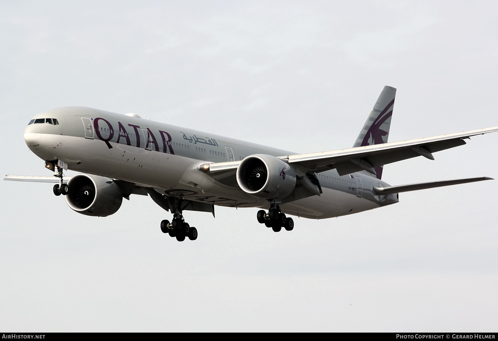 Aircraft Photo of A7-BES | Boeing 777-300/ER | Qatar Airways | AirHistory.net #341156