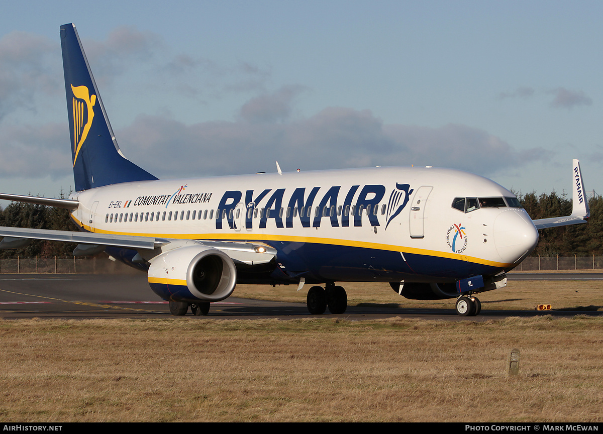 Aircraft Photo of EI-EKL | Boeing 737-8AS | Ryanair | AirHistory.net #341191