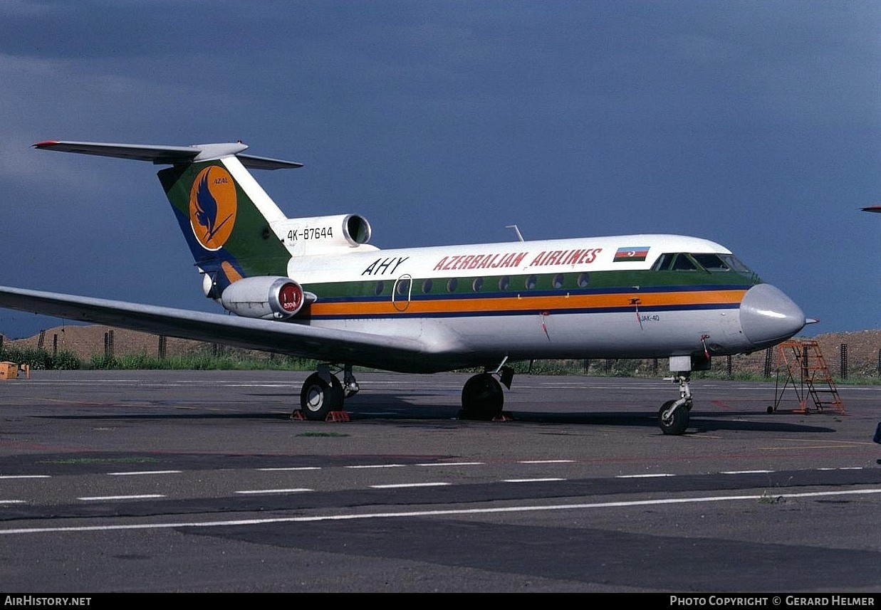 Aircraft Photo of 4K-87644 | Yakovlev Yak-40 | Azerbaijan Airlines - AZAL - AHY | AirHistory.net #341203