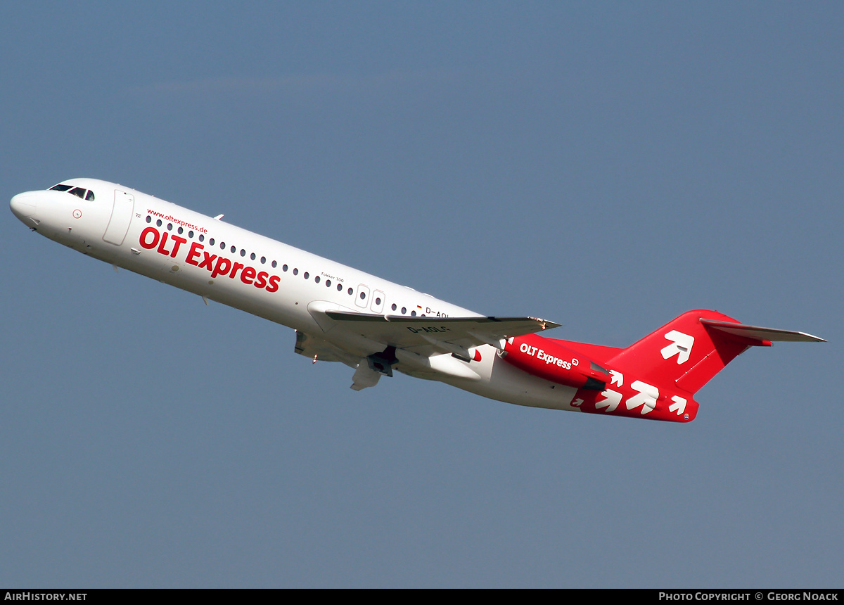 Aircraft Photo of D-AOLG | Fokker 100 (F28-0100) | OLT Express - Ostfriesische Lufttransport | AirHistory.net #341332