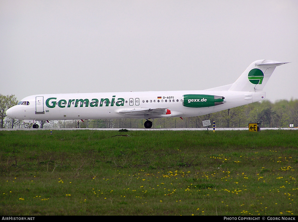 Aircraft Photo of D-AGPJ | Fokker 100 (F28-0100) | Germania | AirHistory.net #341343