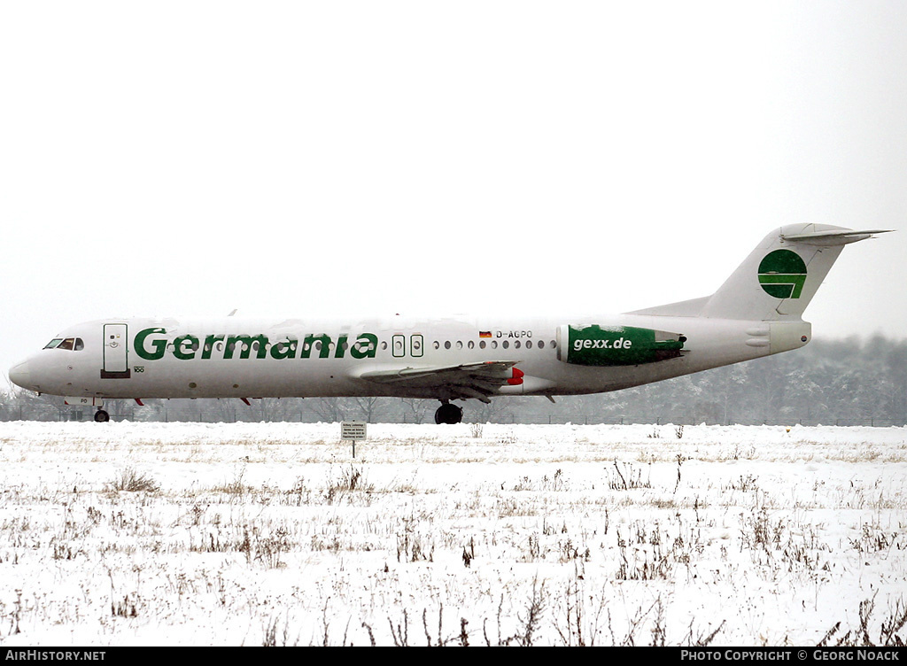 Aircraft Photo of D-AGPO | Fokker 100 (F28-0100) | Germania | AirHistory.net #341361