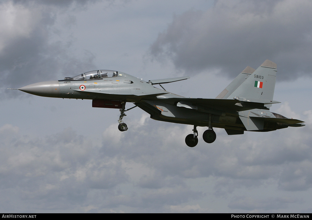 Aircraft Photo of SB103 | Sukhoi Su-30MKI | India - Air Force | AirHistory.net #341377