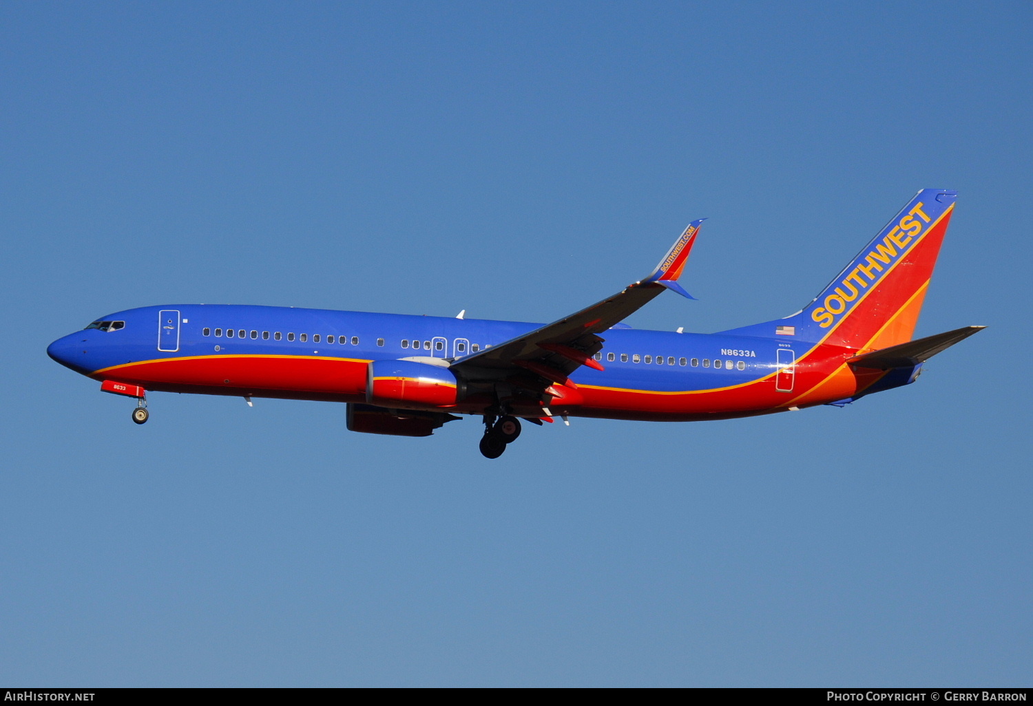 Aircraft Photo of N8633A | Boeing 737-8H4 | Southwest Airlines | AirHistory.net #341774