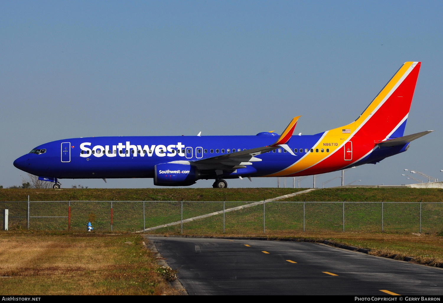 Aircraft Photo of N8671D Boeing 7378H4 Southwest Airlines