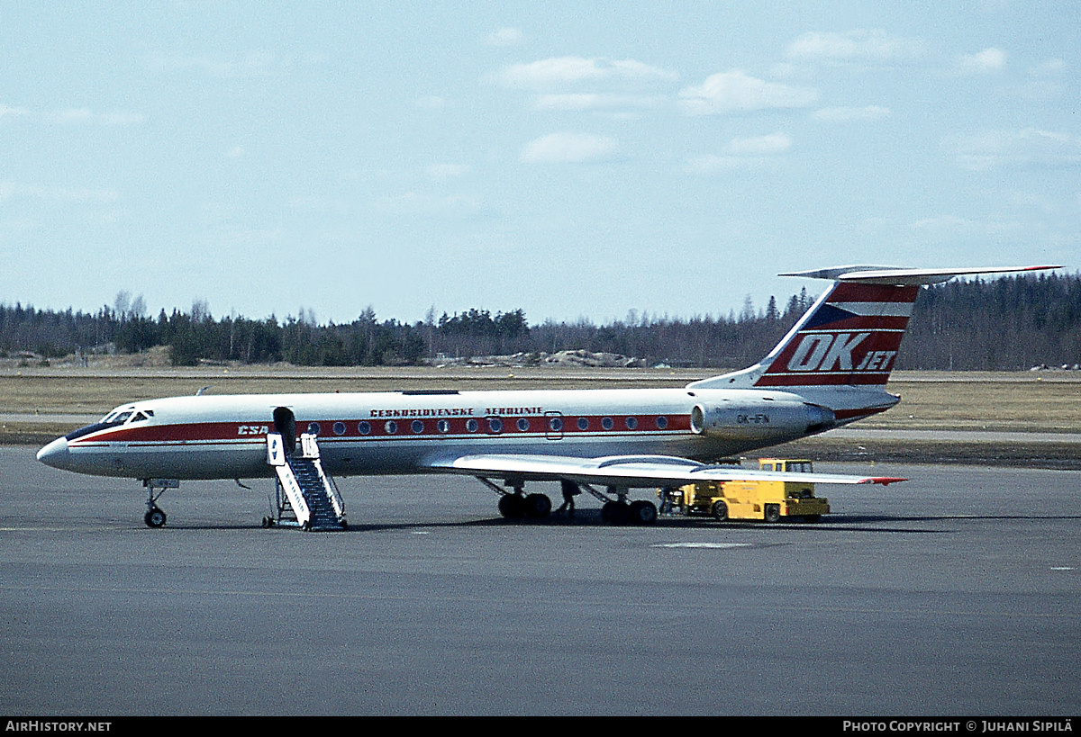 Aircraft Photo of OK-IFN | Tupolev Tu-134A | ČSA - Československé Aerolinie - Czechoslovak Airlines | AirHistory.net #342202