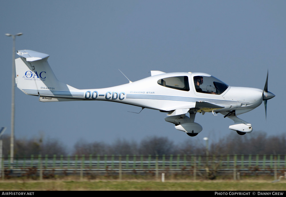 Aircraft Photo of OO-CDC | Diamond DA40D Diamond Star TDI | Ostend Air College - OAC | AirHistory.net #342263