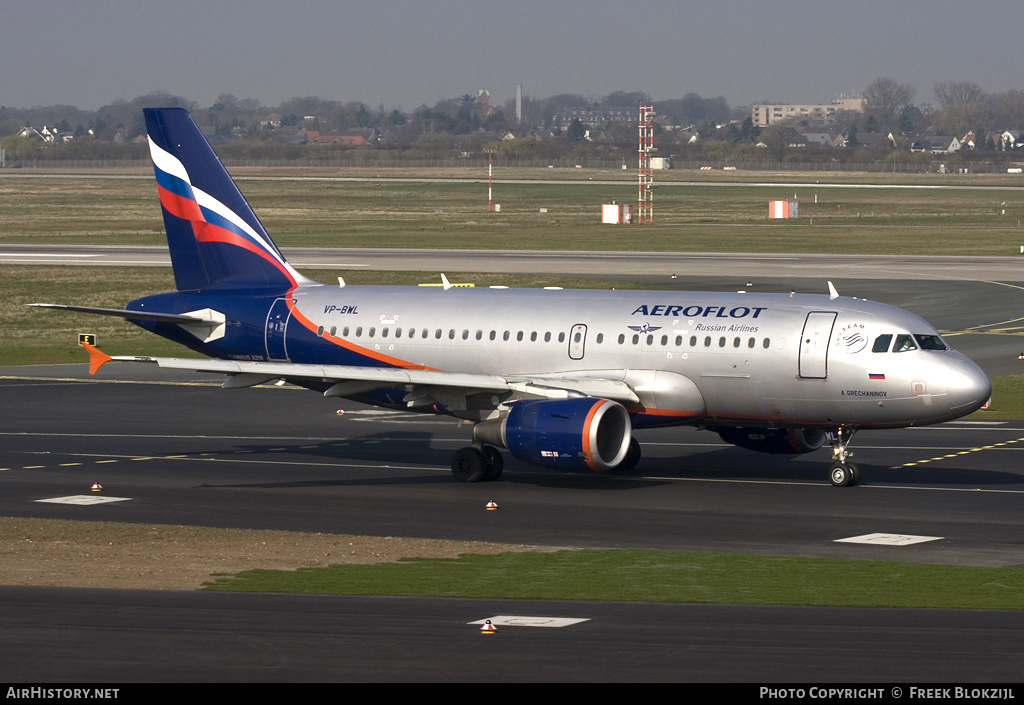 Aircraft Photo of VP-BWL | Airbus A319-111 | Aeroflot - Russian Airlines | AirHistory.net #342389