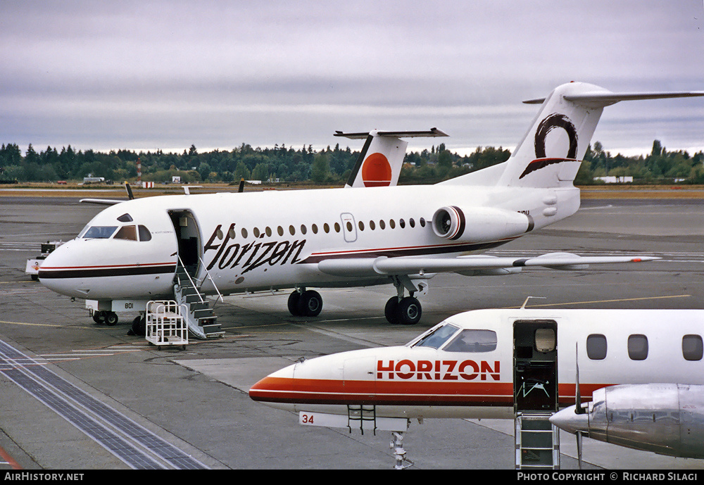 Aircraft Photo of N801PH | Fokker F28-1000 Fellowship | Horizon Air | AirHistory.net #342582