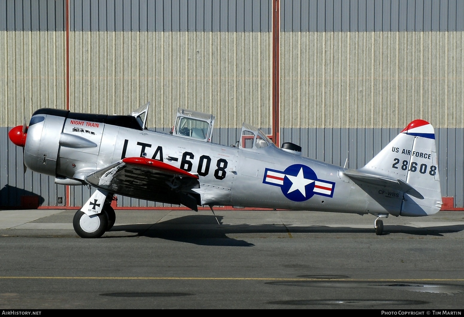 Aircraft Photo of CF-WBS / 28608 | North American T-6J Harvard Mk IV | USA - Air Force | AirHistory.net #342602
