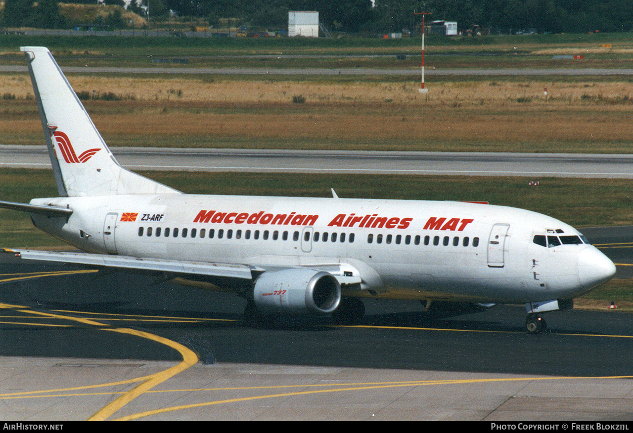 Aircraft Photo of Z3-ARF | Boeing 737-3H9 | MAT - Macedonian Airlines | AirHistory.net #342608