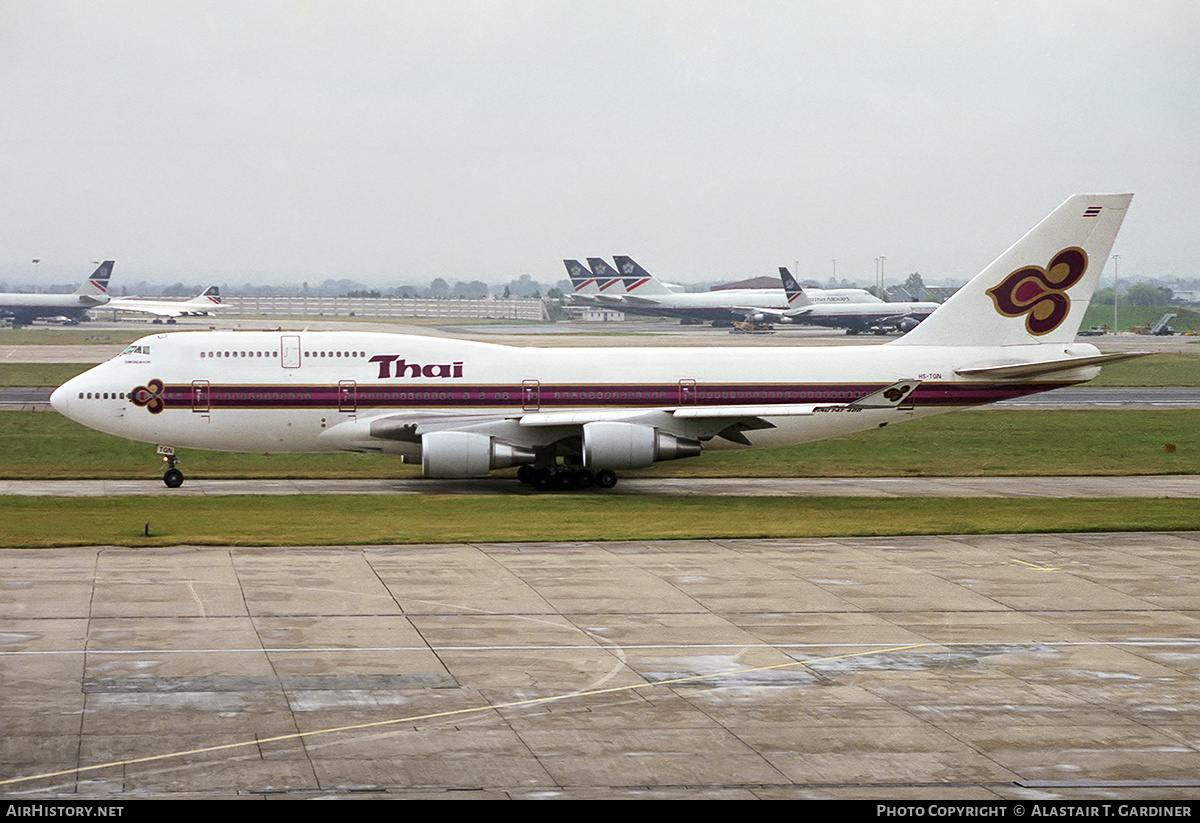 Aircraft Photo of HS-TGN | Boeing 747-4D7 | Thai Airways International | AirHistory.net #342637