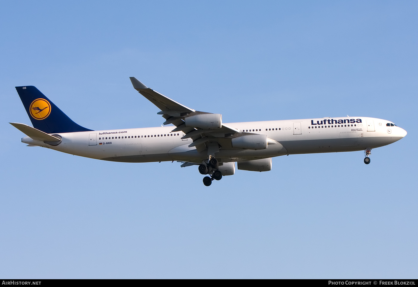 Aircraft Photo of D-AIGS | Airbus A340-313E | Lufthansa | AirHistory.net #342656
