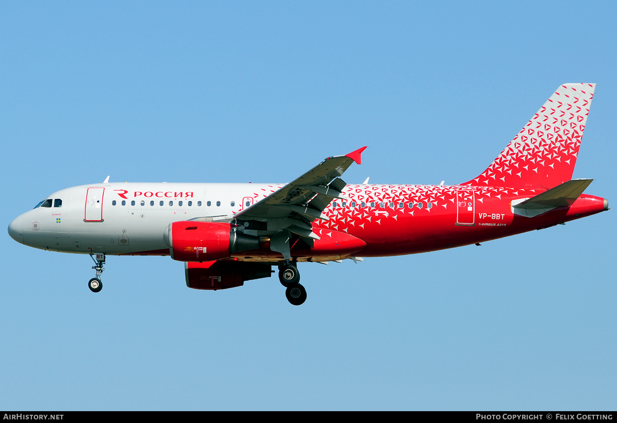 Aircraft Photo of VP-BBT | Airbus A319-112 | Rossiya - Russian Airlines | AirHistory.net #342702