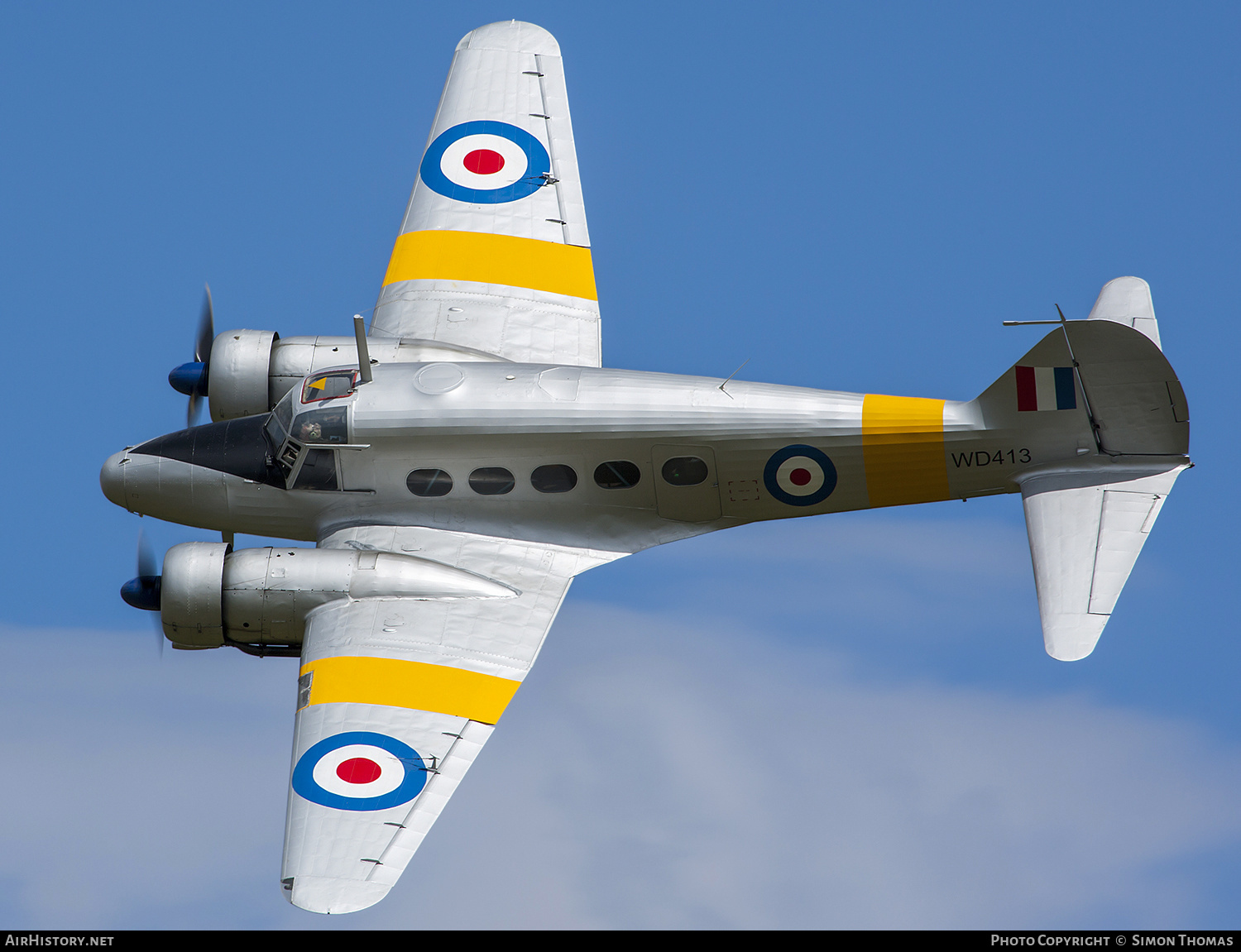 Aircraft Photo of G-VROE / WD413 | Avro 652A Anson T21 | Air Atlantique Classic Flight | UK - Air Force | AirHistory.net #342817