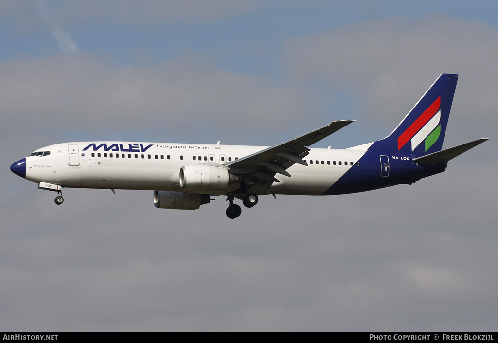 Aircraft Photo of HA-LOK | Boeing 737-8Q8 | Malév - Hungarian Airlines | AirHistory.net #342849